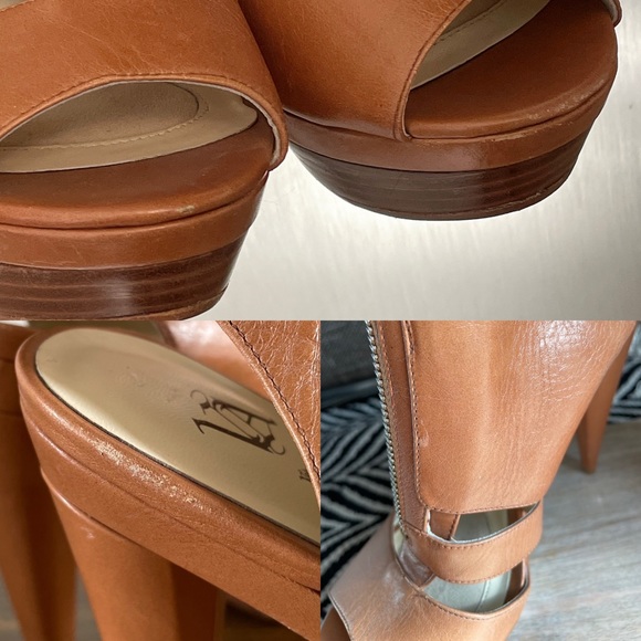 Velvet Angels Brown Leather Heels - Sz 39 or 9 - Picture 16 of 16